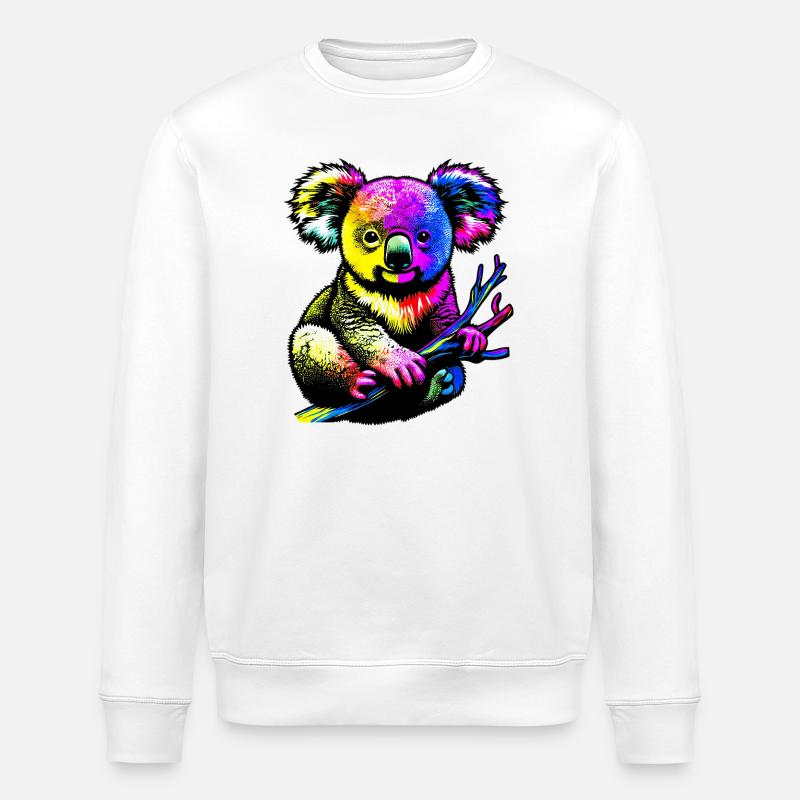 Koala - Stanley/Stella ROLLER Unisex Organic Sweatshirt - white