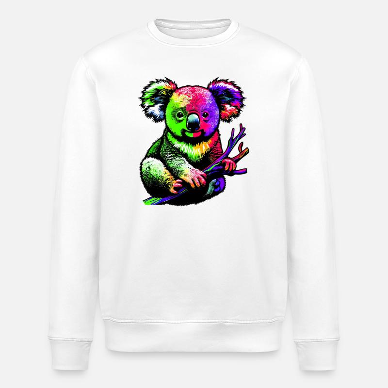 Koala - Stanley/Stella ROLLER Unisex Organic Sweatshirt - white