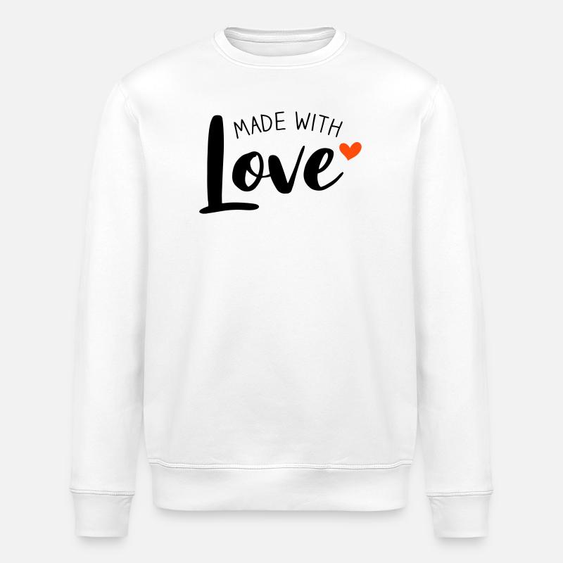 Made With Love zweifarbig - Stanley/Stella Unisex Bio-Sweatshirt ROLLER - Weiß