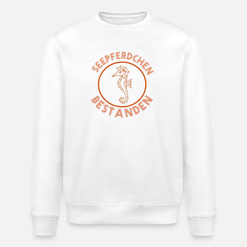Seepferdchen bestanden Abzeichen Prüfung - Stanley/Stella Unisex Bio-Sweatshirt ROLLER - Weiß