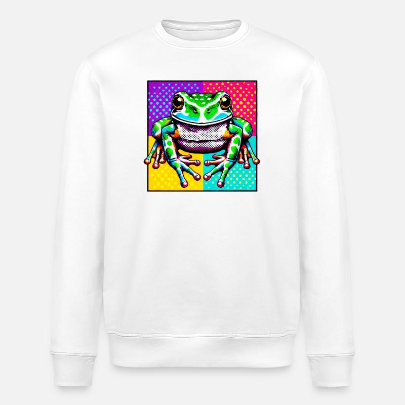 Frog - Stanley/Stella ROLLER Unisex Organic Sweatshirt - white