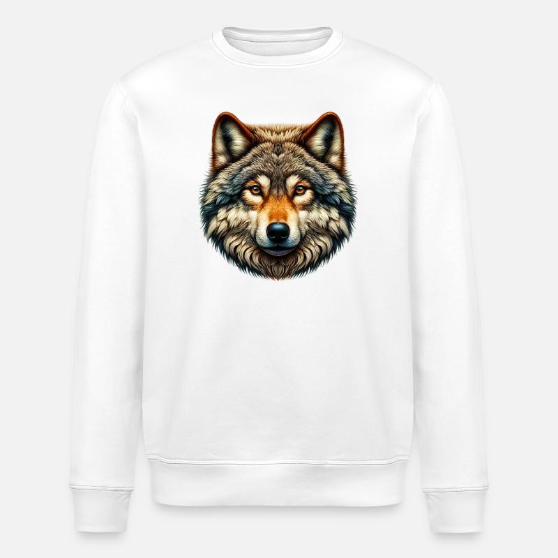 Wolf - Stanley/Stella Unisex Bio-Sweatshirt ROLLER - Weiß