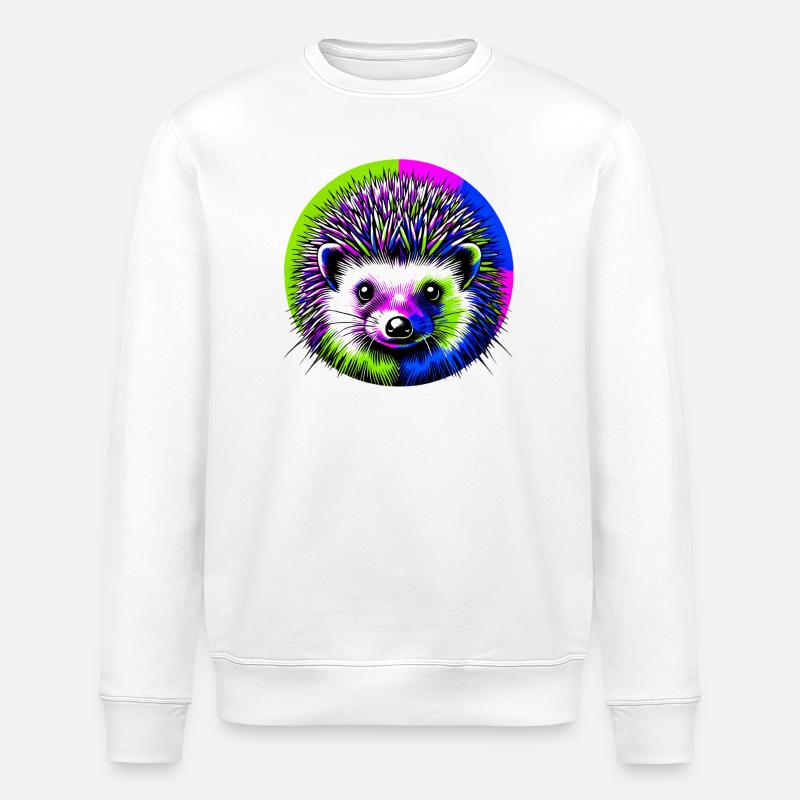 Hedgehog - Stanley/Stella ROLLER Unisex Organic Sweatshirt - white