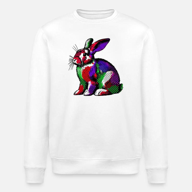 Rabbit - Stanley/Stella ROLLER Unisex Organic Sweatshirt - white