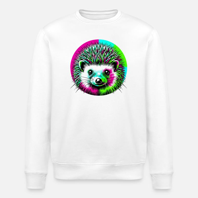 Hérisson - Sweat bio ROLLER Stanley/Stella Unisexe - blanc