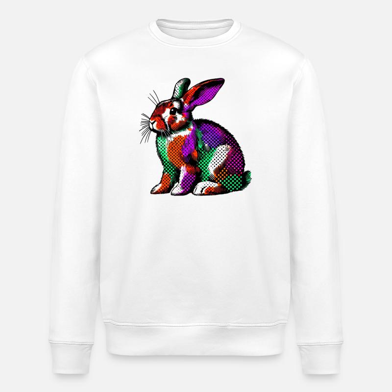 Rabbit - Stanley/Stella ROLLER Unisex Organic Sweatshirt - white