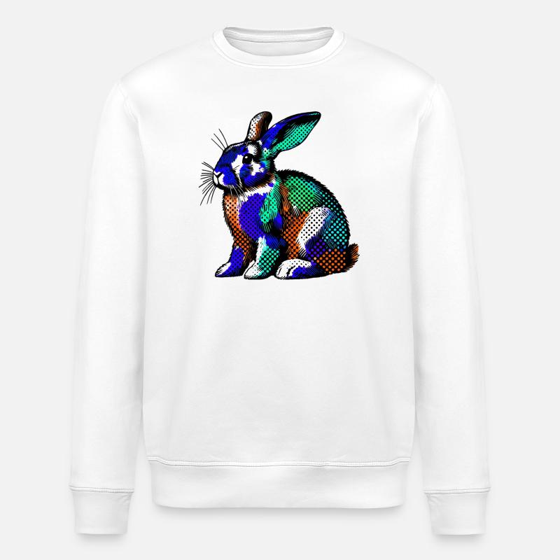 Kaninchen - Stanley/Stella Unisex Bio-Sweatshirt ROLLER - Weiß