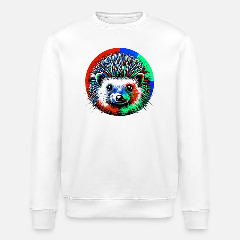 Hedgehog - Stanley/Stella ROLLER Unisex Organic Sweatshirt - white