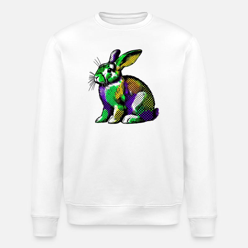 Rabbit - Stanley/Stella ROLLER Unisex Organic Sweatshirt - white