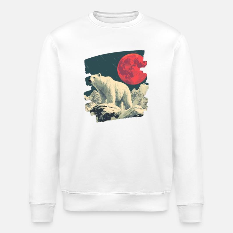 Icy Bear - Stanley/Stella ROLLER Unisex Organic Sweatshirt - white