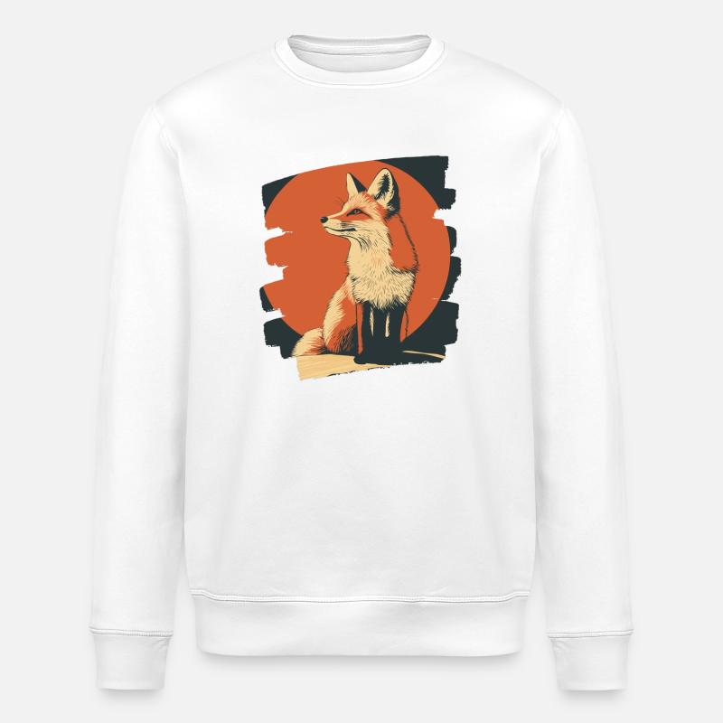 Fuchs Retro - Stanley/Stella Unisex Bio-Sweatshirt ROLLER - Weiß