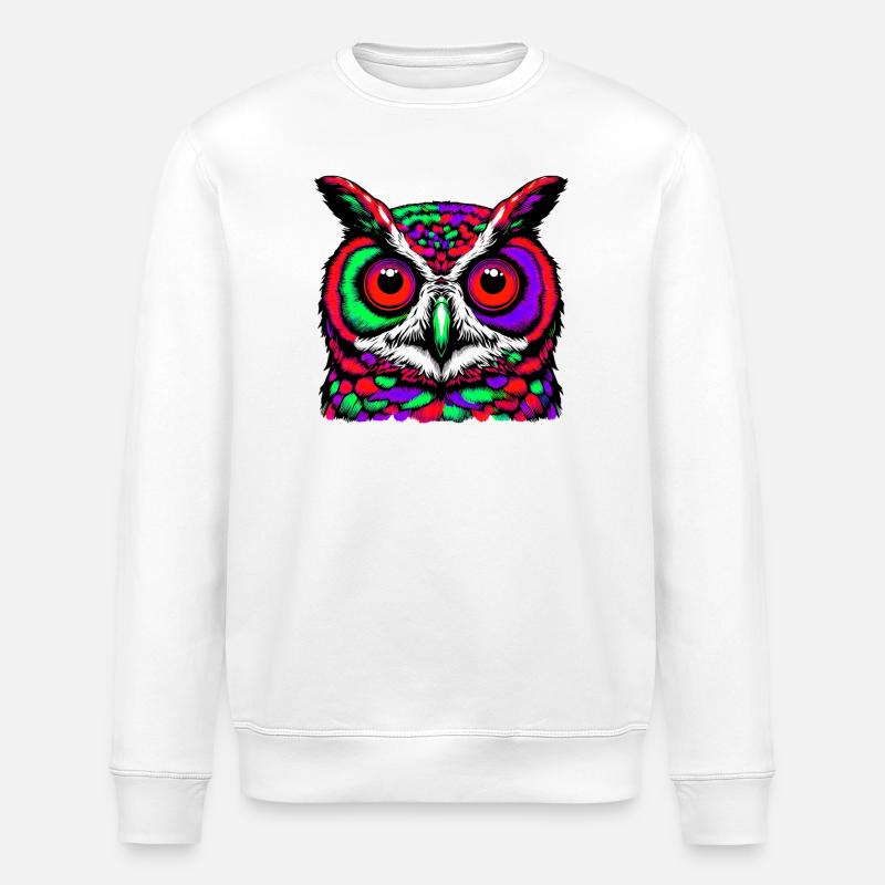 Eule - Stanley/Stella Unisex Bio-Sweatshirt ROLLER - Weiß