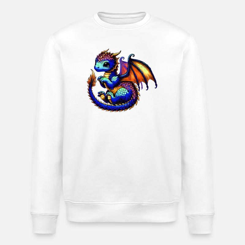 Drache - Stanley/Stella Unisex Bio-Sweatshirt ROLLER - Weiß