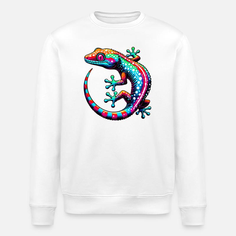 Gecko - Stanley/Stella Unisex Bio-Sweatshirt ROLLER - Weiß