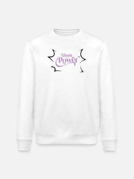 Mom power - Stanley/Stella ROLLER Unisex Organic Sweatshirt - white