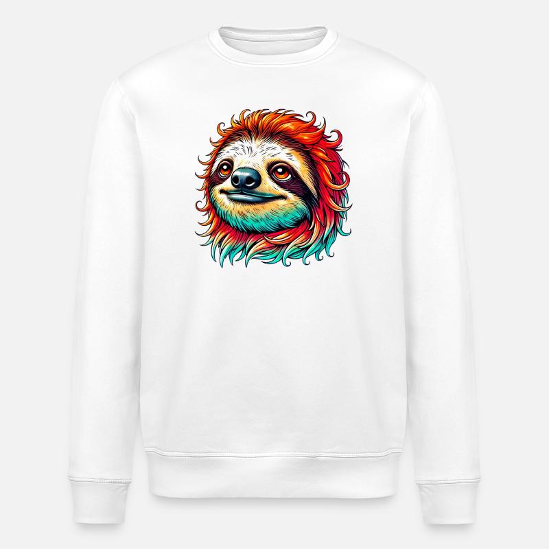 Faultier - Stanley/Stella Unisex Bio-Sweatshirt ROLLER - Weiß