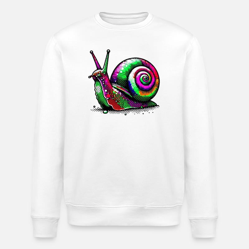 Schnecke - Stanley/Stella Unisex Bio-Sweatshirt ROLLER - Weiß