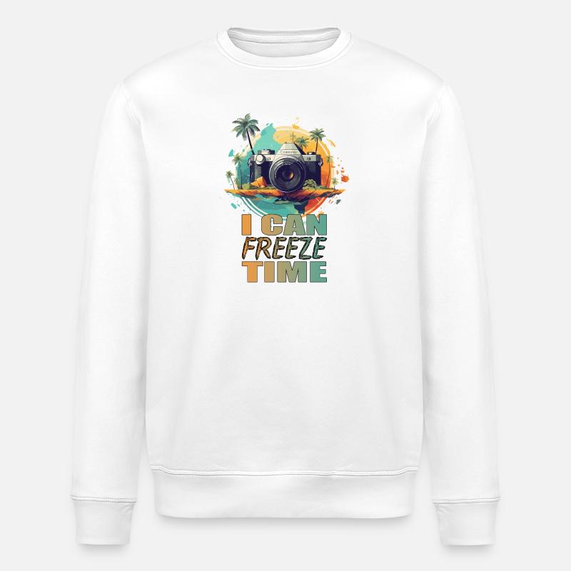 I can freeze time - Stanley/Stella Unisex Bio-Sweatshirt ROLLER - Weiß