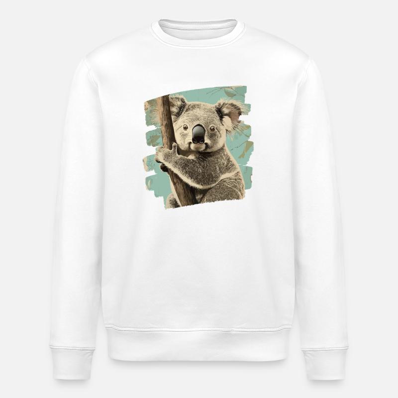 Ours Koala - Sweat bio ROLLER Stanley/Stella Unisexe - blanc
