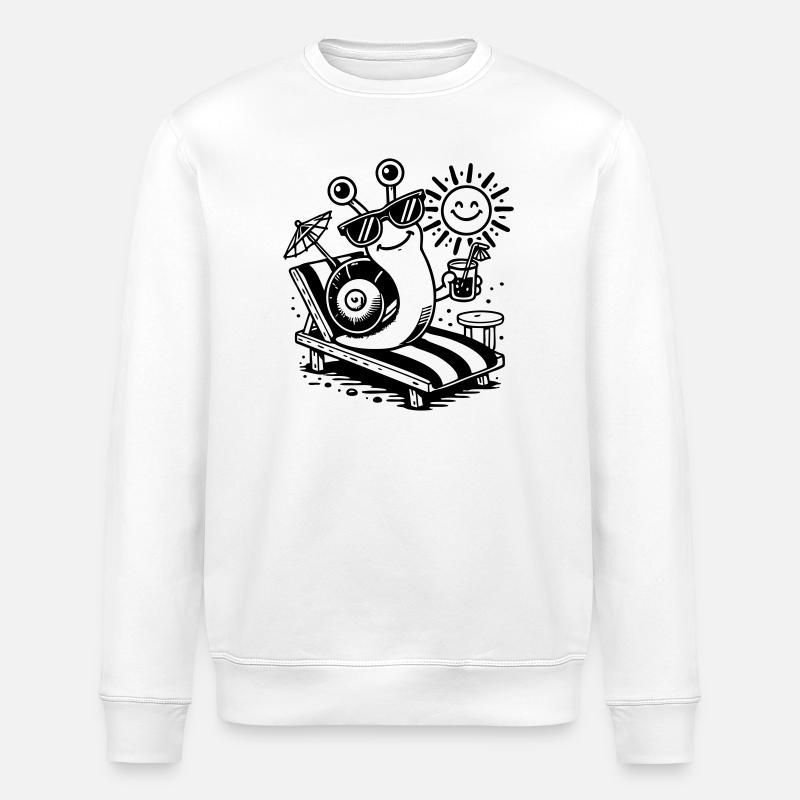 Snail - Sweat bio ROLLER Stanley/Stella Unisexe - blanc