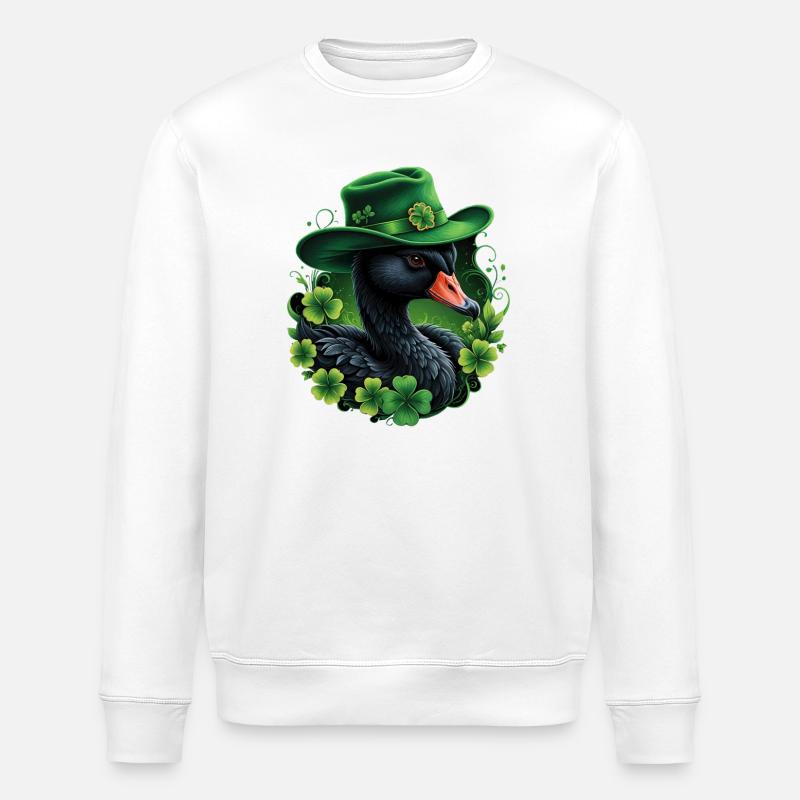 Irische Eleganz - Stanley/Stella Unisex Bio-Sweatshirt ROLLER - Weiß