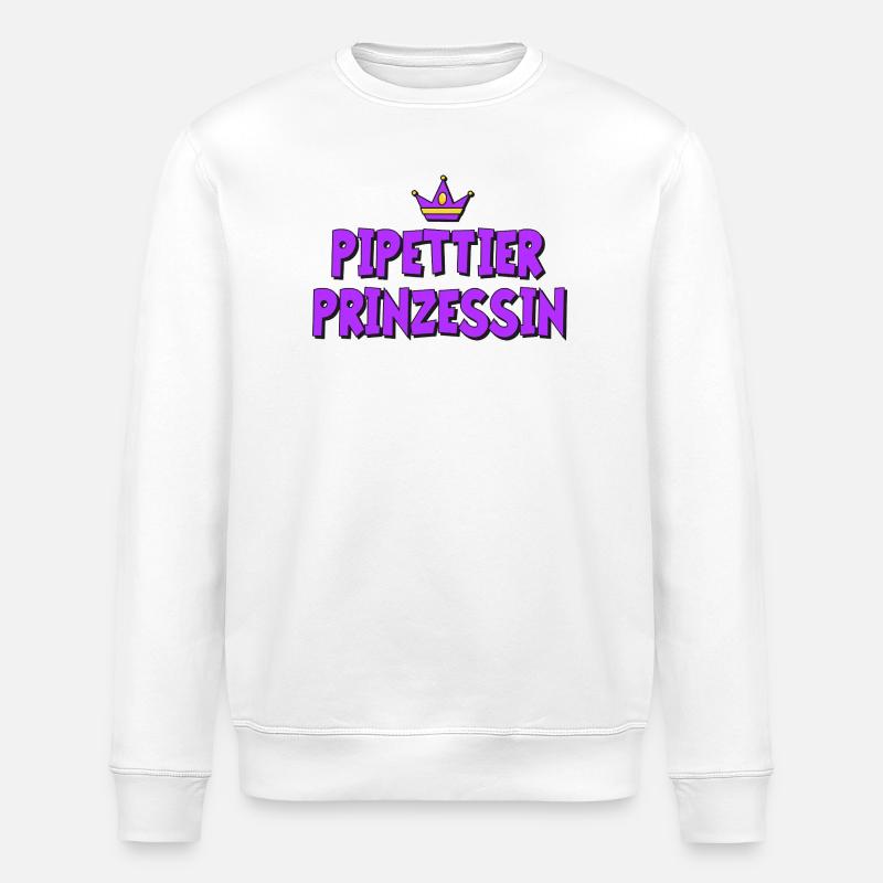 Pipettierprinzessin - Stanley/Stella Unisex Bio-Sweatshirt ROLLER - Weiß