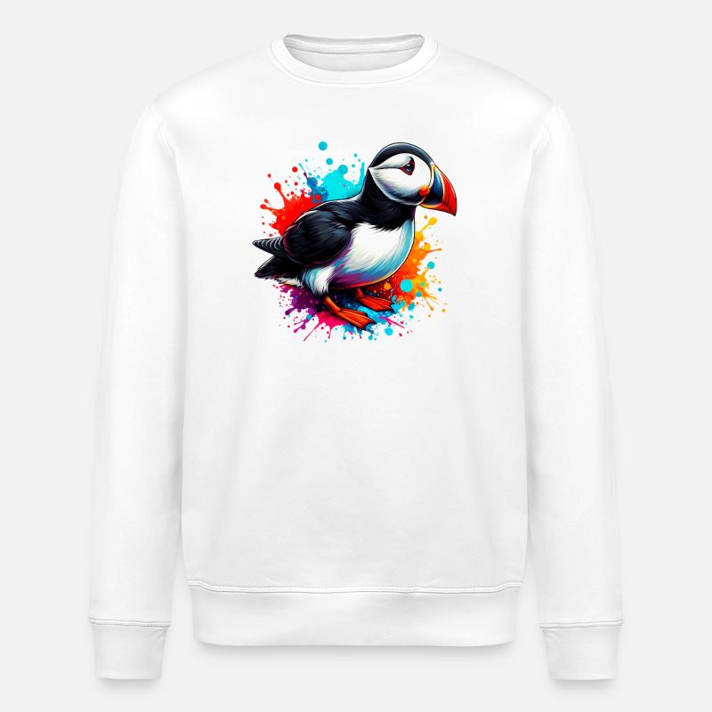 Papageitaucher - Stanley/Stella Unisex Bio-Sweatshirt ROLLER - Weiß