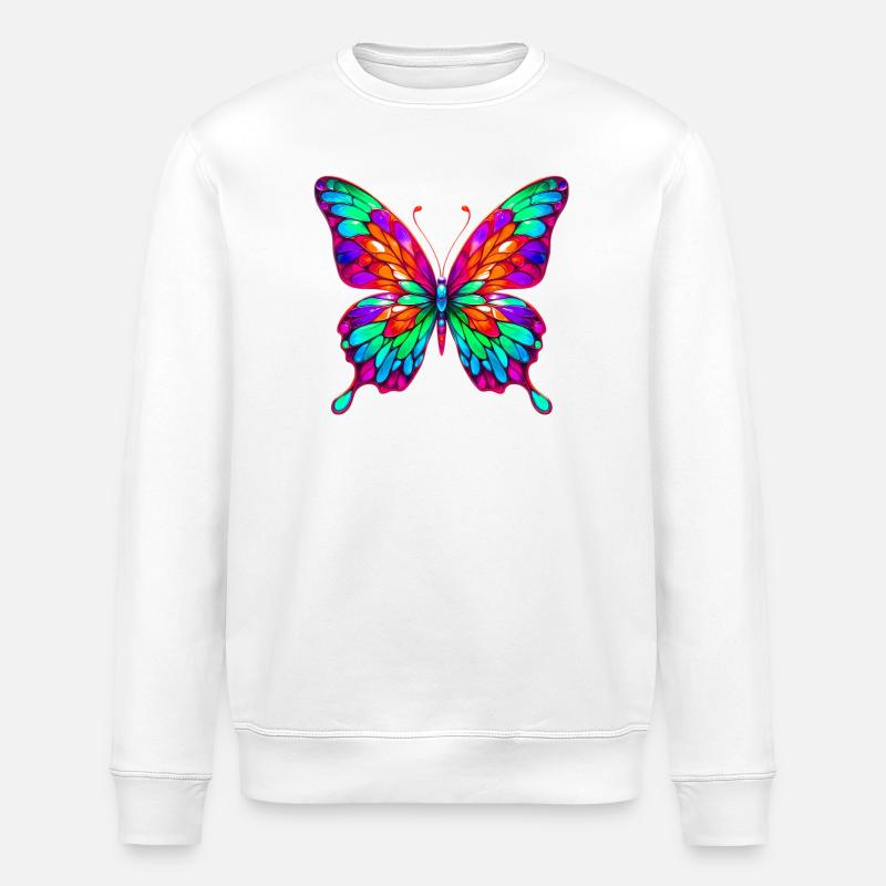 Schmetterling - Stanley/Stella Unisex Bio-Sweatshirt ROLLER - Weiß