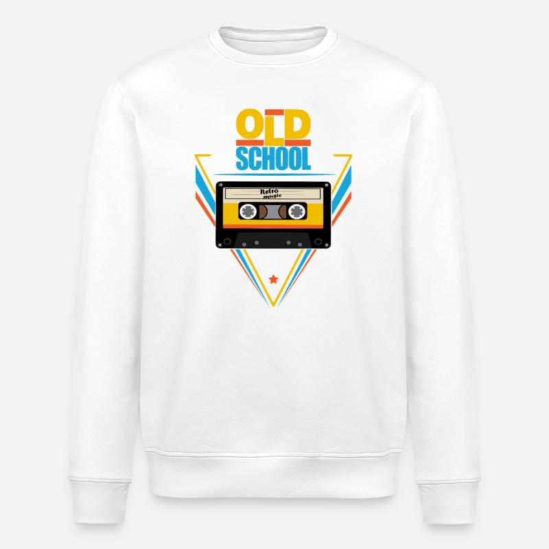 Old school - Sweat bio ROLLER Stanley/Stella Unisexe - blanc