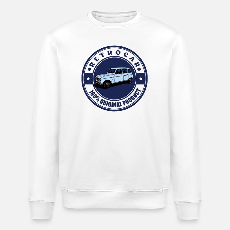 Retro-Auto - Stanley/Stella Unisex Bio-Sweatshirt ROLLER - Weiß