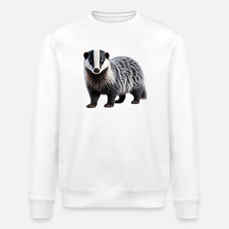 Dachs - Stanley/Stella Unisex Bio-Sweatshirt ROLLER - Weiß