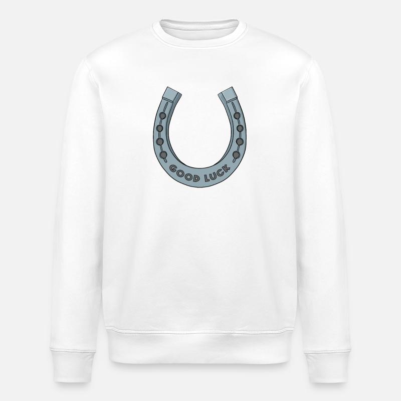 Viel Glück Hufeisen - Stanley/Stella Unisex Bio-Sweatshirt ROLLER - Weiß