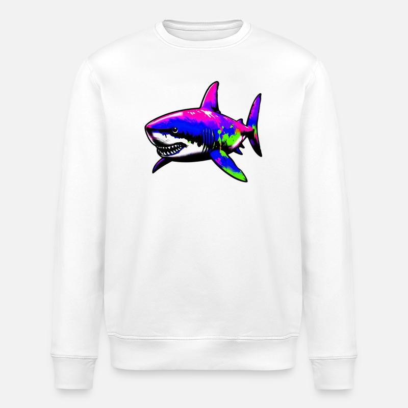 Requin - Sweat bio ROLLER Stanley/Stella Unisexe - blanc