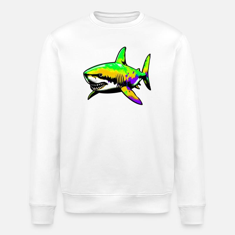 Requin - Sweat bio ROLLER Stanley/Stella Unisexe - blanc