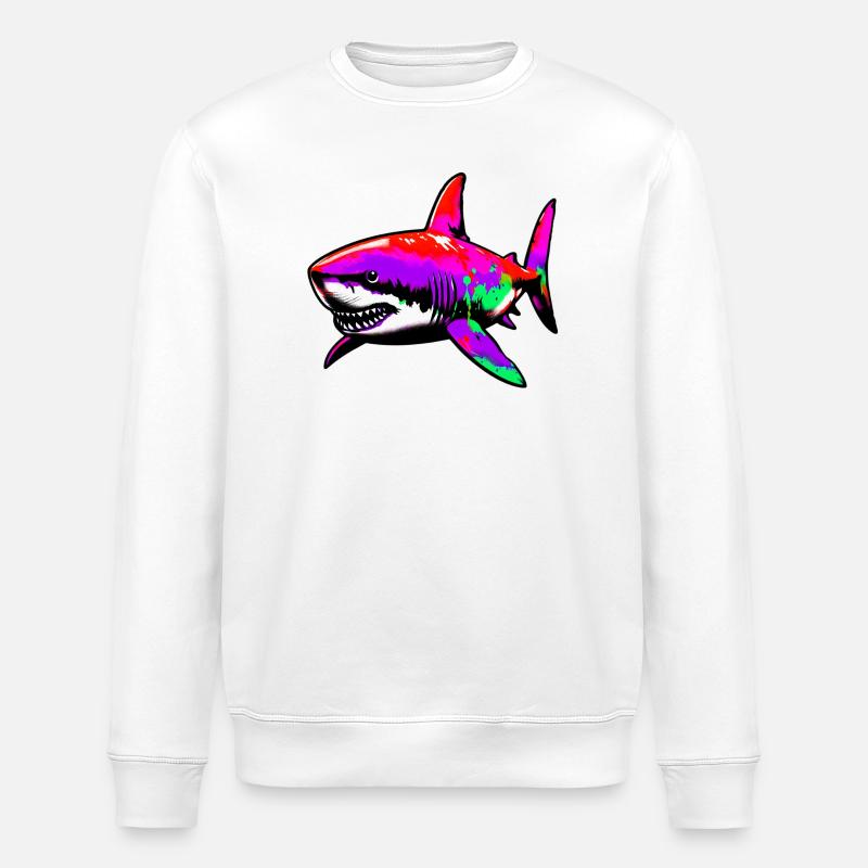 Requin - Sweat bio ROLLER Stanley/Stella Unisexe - blanc