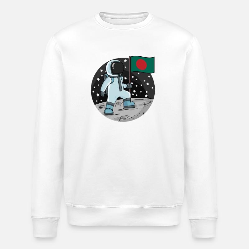 Drapeau des astronautes du Bangladesh - Sweat bio ROLLER Stanley/Stella Unisexe - blanc