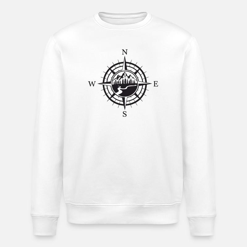 Berge - Das Abenteuer wartet auf Sie - Stanley/Stella Unisex Bio-Sweatshirt ROLLER - Weiß