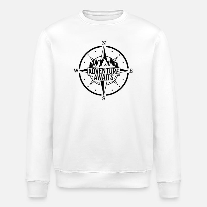 Berge - Das Abenteuer wartet auf Sie - Stanley/Stella Unisex Bio-Sweatshirt ROLLER - Weiß