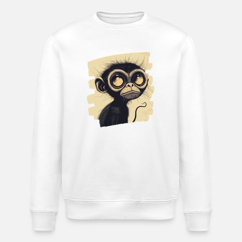 Affe - Stanley/Stella Unisex Bio-Sweatshirt ROLLER - Weiß