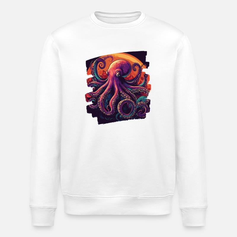 Octopus Octopus - Stanley/Stella ROLLER Unisex Organic Sweatshirt - white