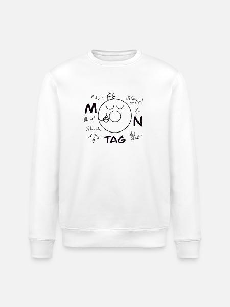 Monday Blues - Stanley/Stella ROLLER Unisex Organic Sweatshirt - white