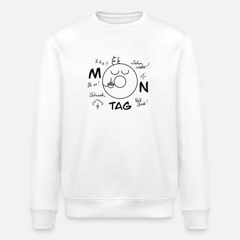 Monday Blues - Stanley/Stella ROLLER Unisex Organic Sweatshirt - white