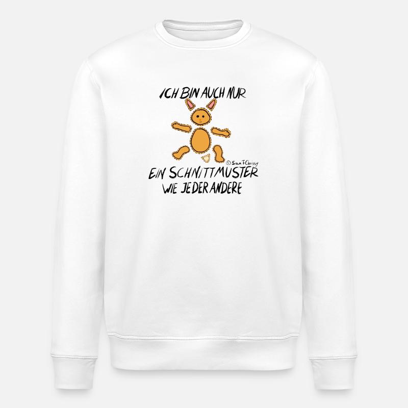 Schnittmuster Hase - Stanley/Stella Unisex Bio-Sweatshirt ROLLER - Weiß