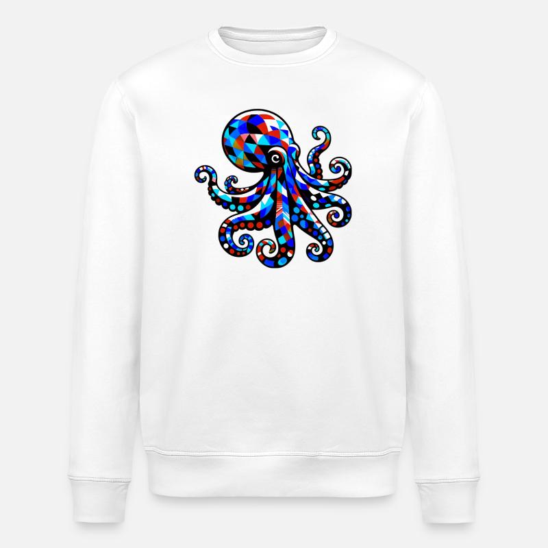 Krake - Stanley/Stella Unisex Bio-Sweatshirt ROLLER - Weiß