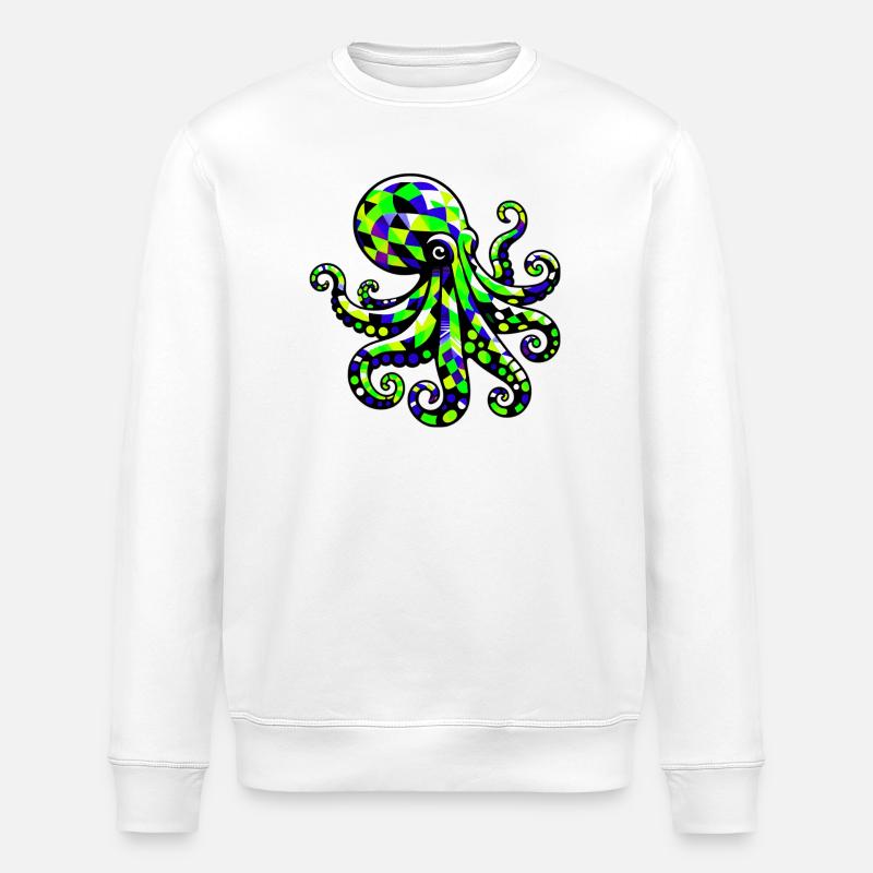 Krake - Stanley/Stella Unisex Bio-Sweatshirt ROLLER - Weiß