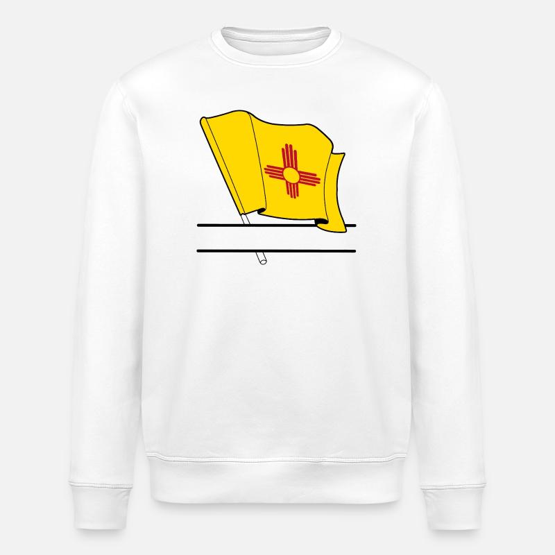 Drapeau Nouveau-Mexique bannière de texte - Sweat bio ROLLER Stanley/Stella Unisexe - blanc