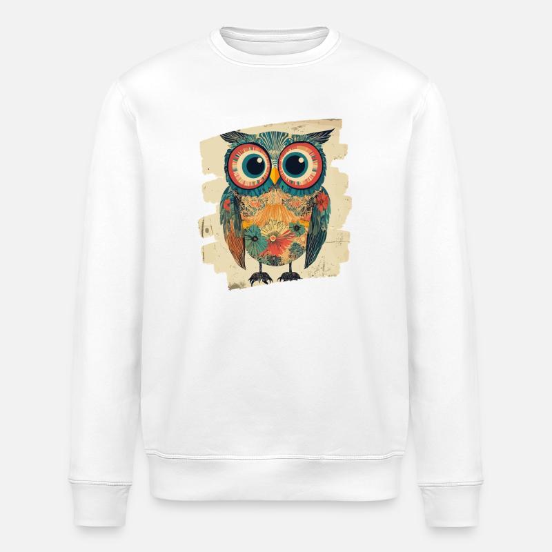 Hibou - Sweat bio ROLLER Stanley/Stella Unisexe - blanc