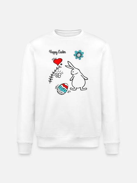 Happy Easter - Stanley/Stella Unisex Bio-Sweatshirt ROLLER - Weiß