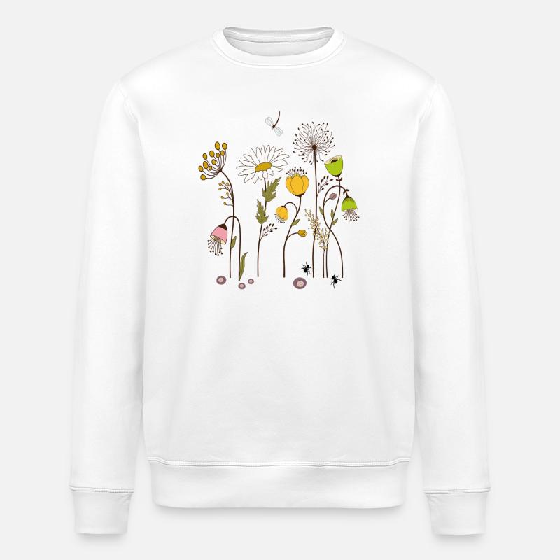 Gartenblumen - Stanley/Stella Unisex Bio-Sweatshirt ROLLER - Weiß