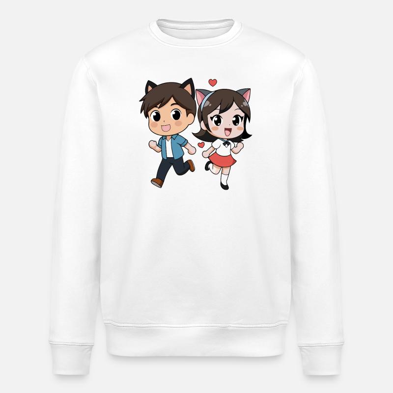Fantasy Cat Duet pour enfants - Sweat bio ROLLER Stanley/Stella Unisexe - blanc